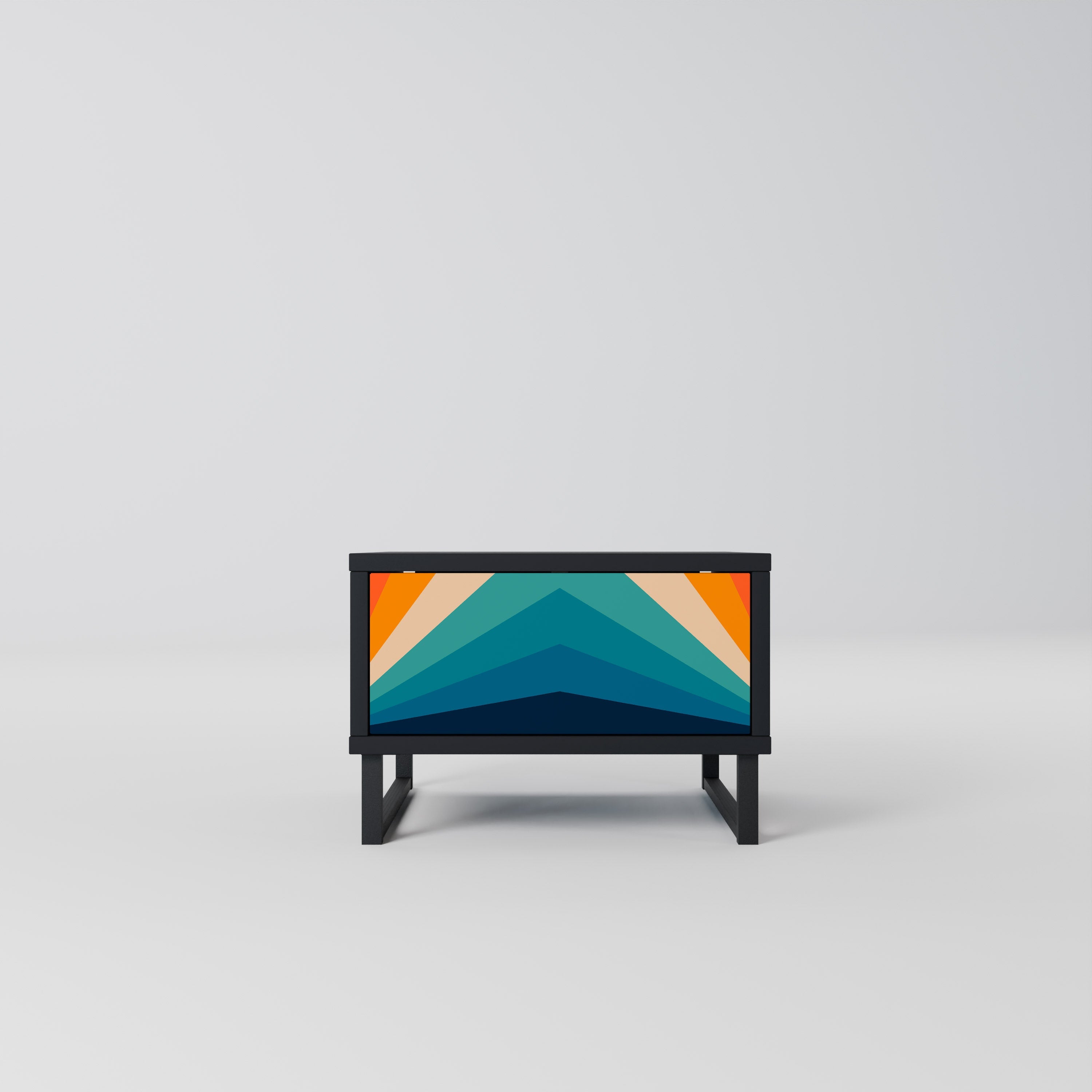 PRISM CONCUSSION Mesa de Cabeceira em Acabamento Preto