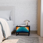 PRISM CONCUSSION Mesa de Cabeceira em Acabamento Preto