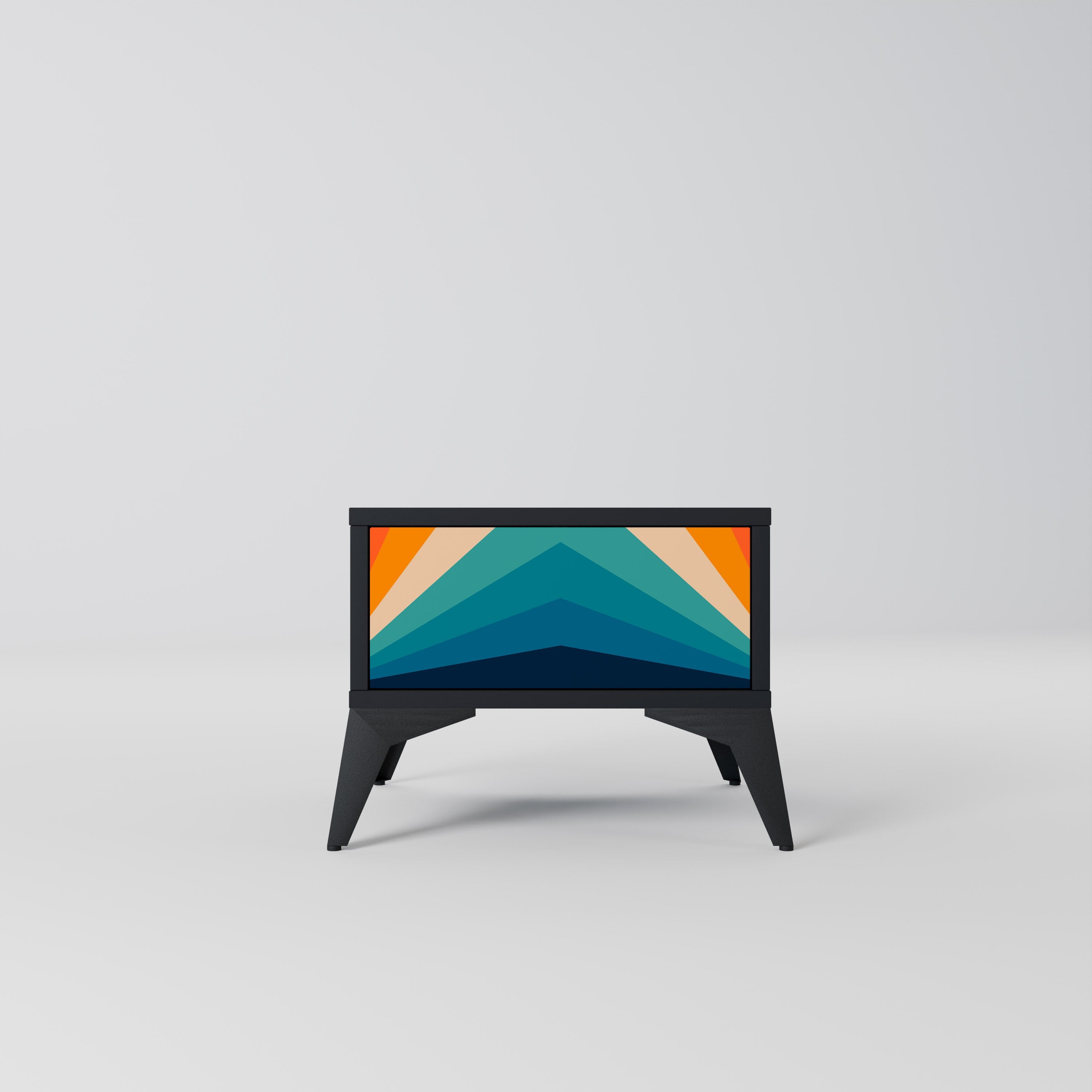 PRISM CONCUSSION Mesa de Cabeceira em Acabamento Preto