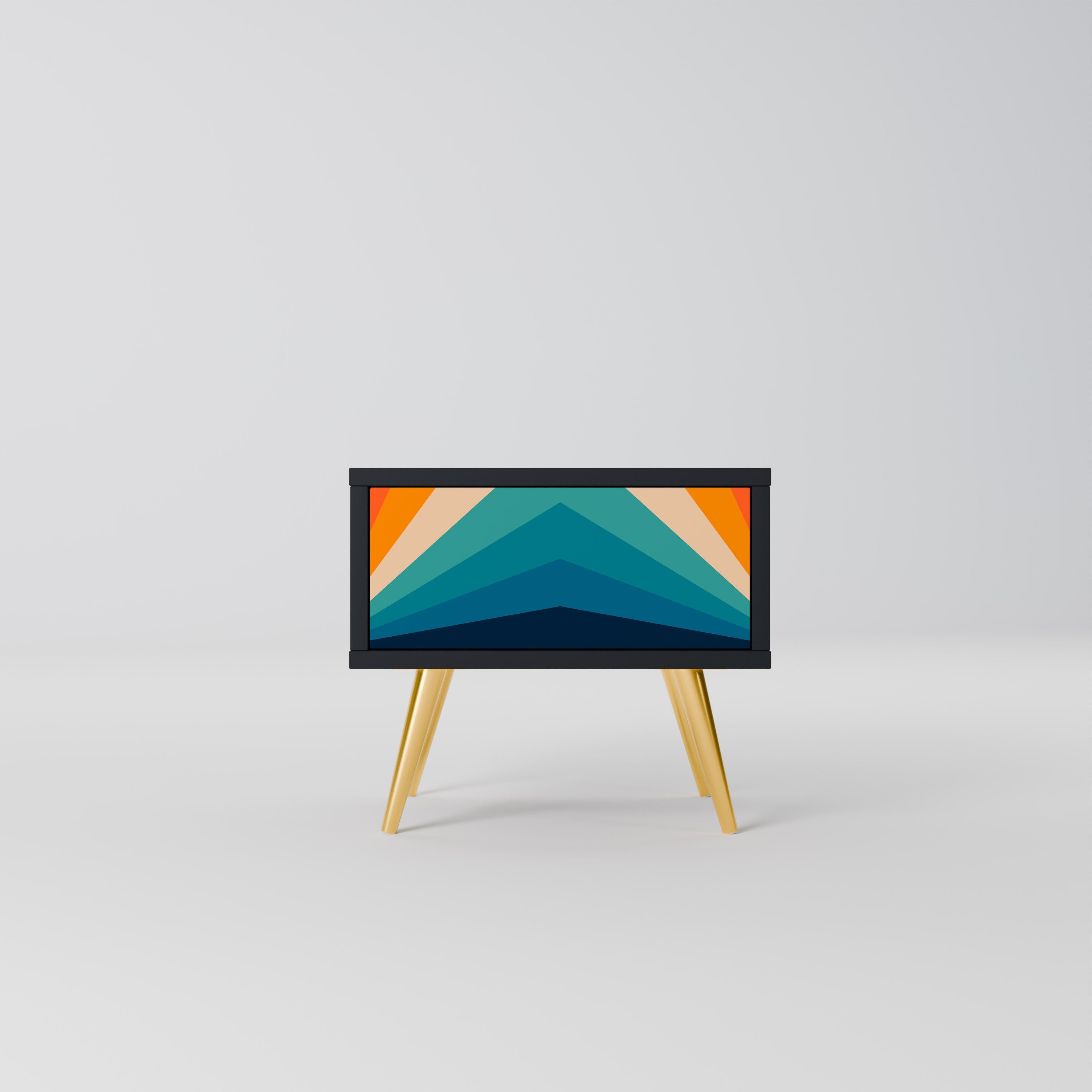 PRISM CONCUSSION Mesa de Cabeceira em Acabamento Preto