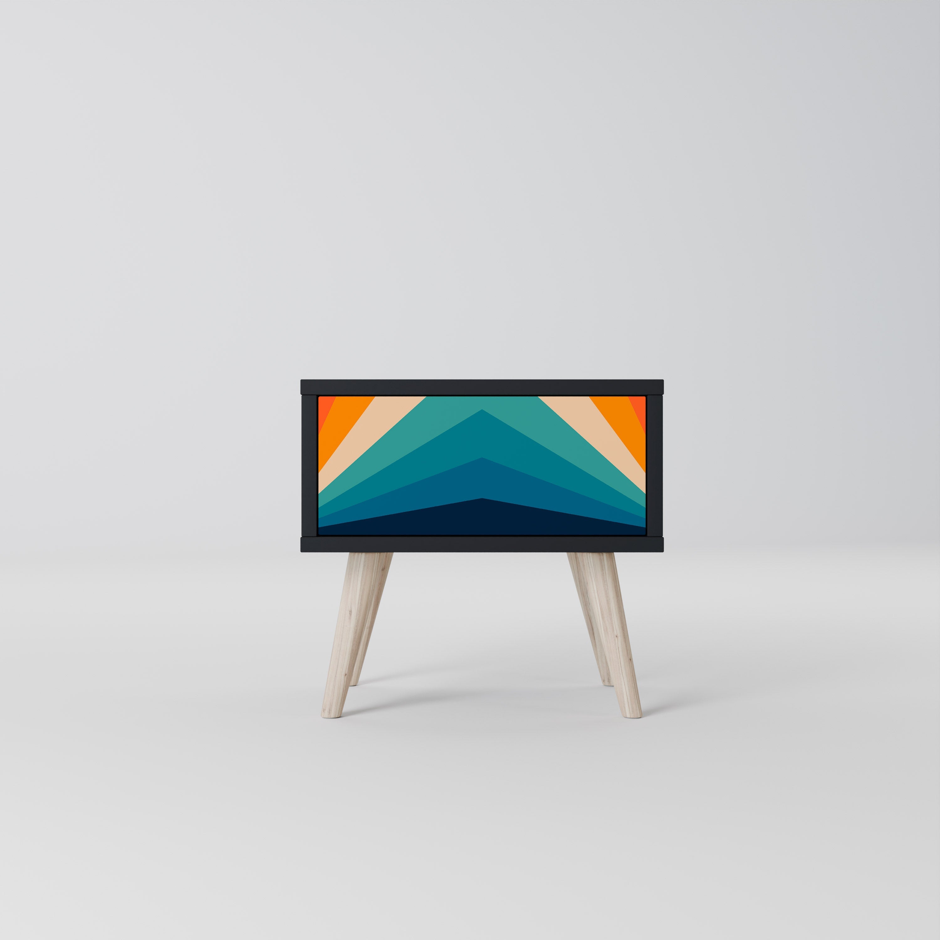 PRISM CONCUSSION Mesa de Cabeceira em Acabamento Preto