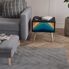 PRISM CONCUSSION Mesa de Cabeceira em Acabamento Preto