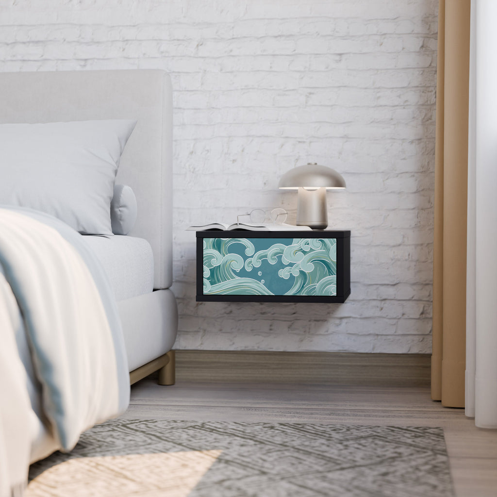 ASIAN SWAY Mesa de Cabeceira em Acabamento Preto