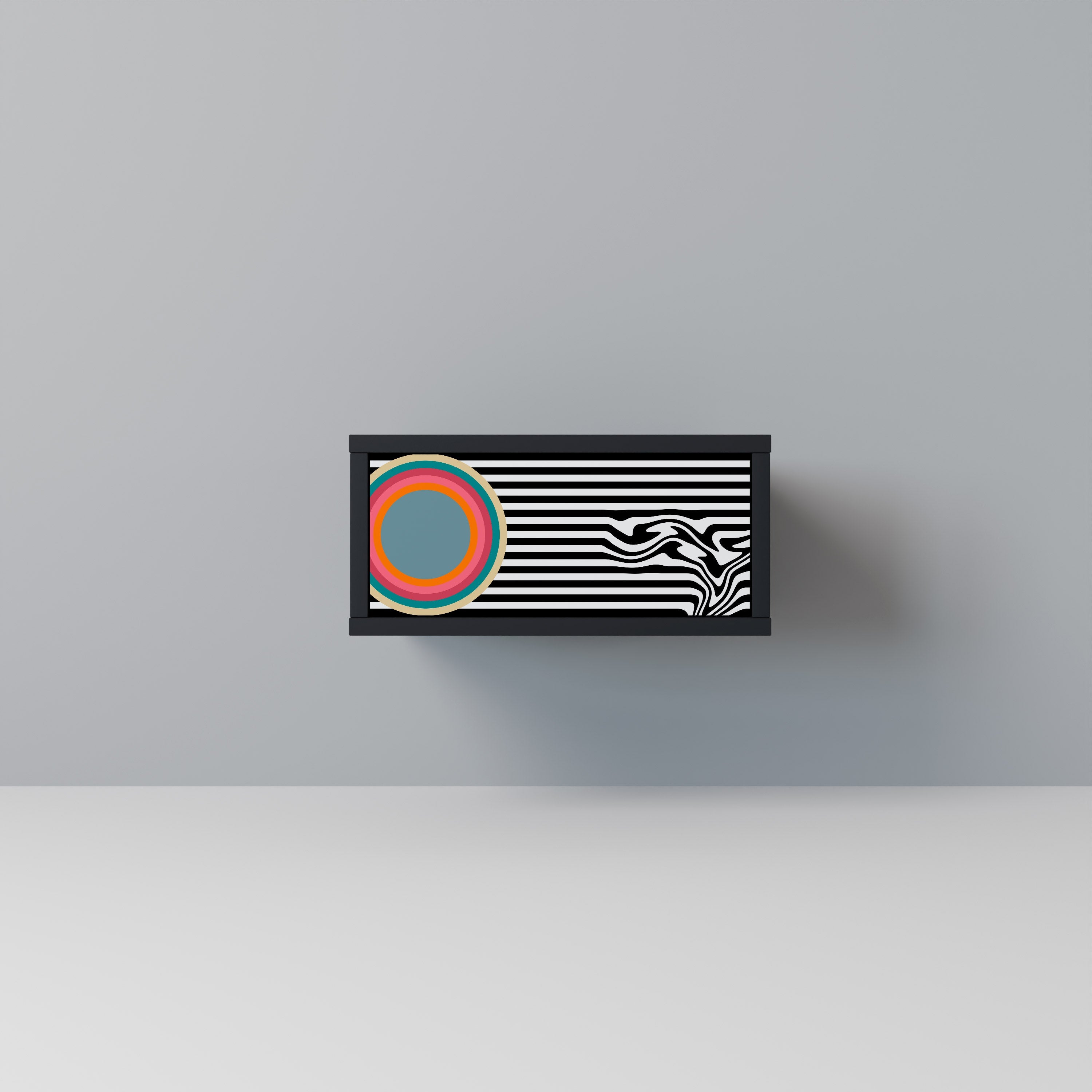 SPECTRA SHOWCASE Mesa de Cabeceira em Acabamento Preto