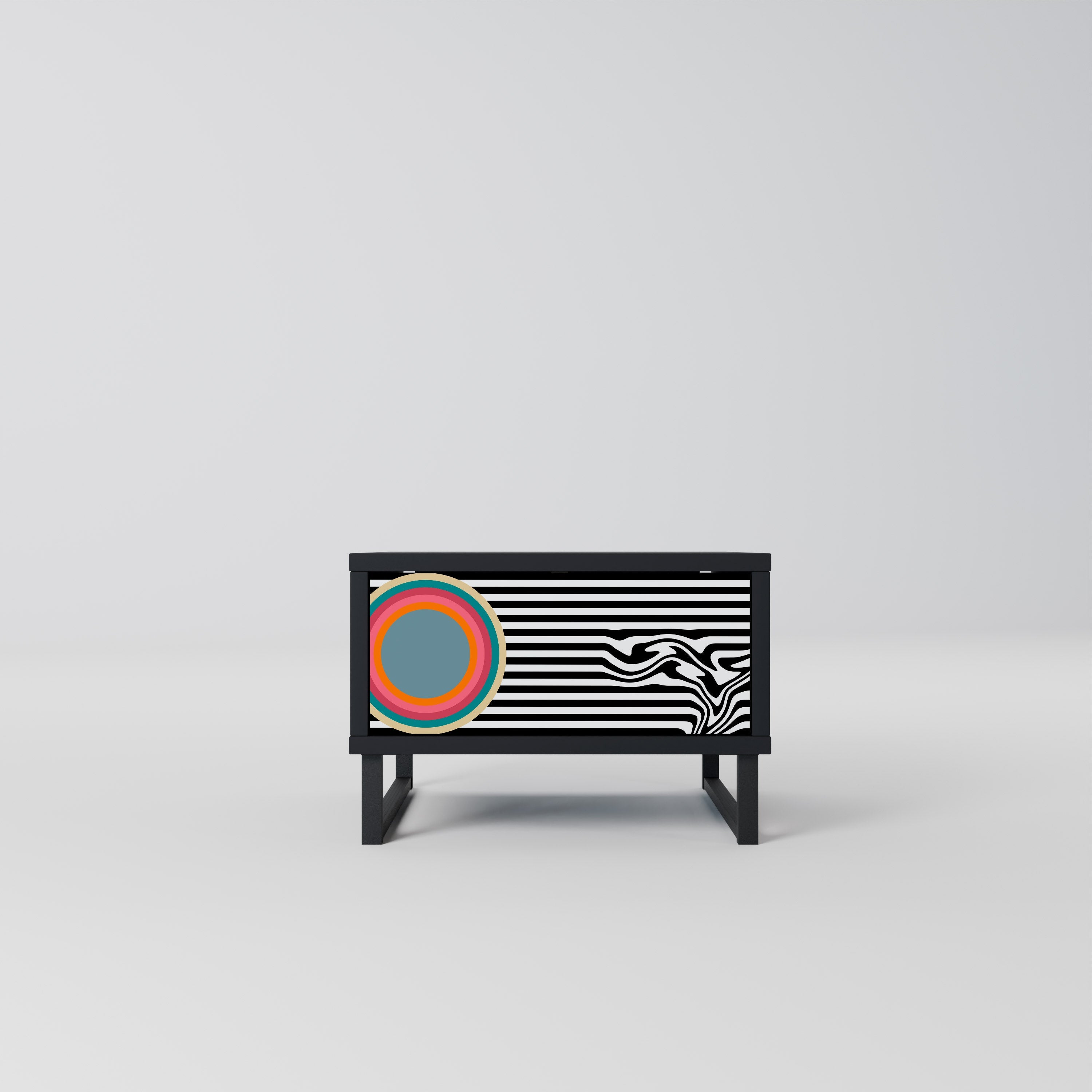 SPECTRA SHOWCASE Mesa de Cabeceira em Acabamento Preto