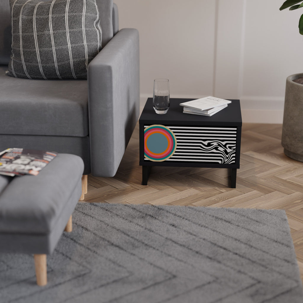 SPECTRA SHOWCASE Mesa de Cabeceira em Acabamento Preto