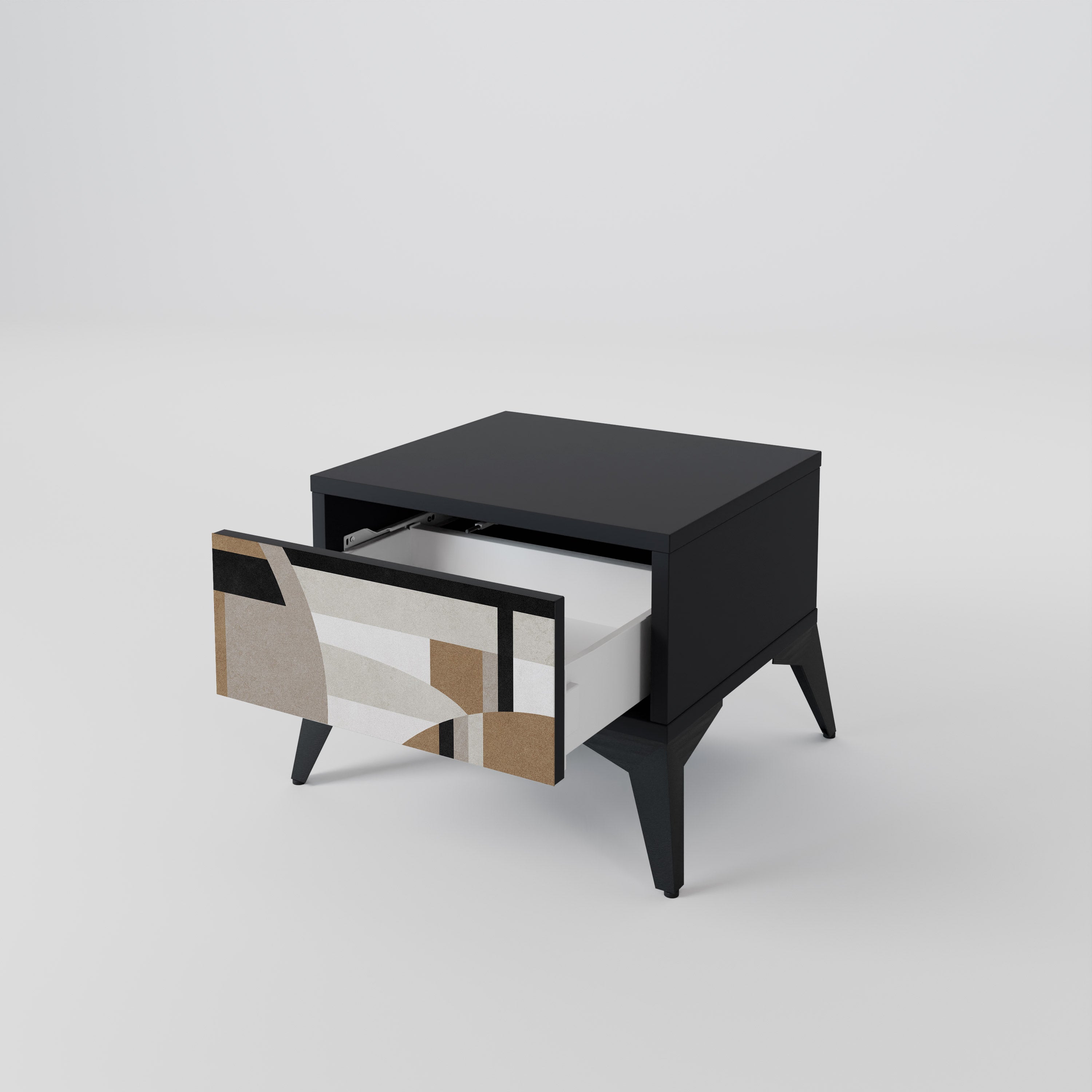 DELICATE MEMENTO Mesa de Cabeceira em Acabamento Preto