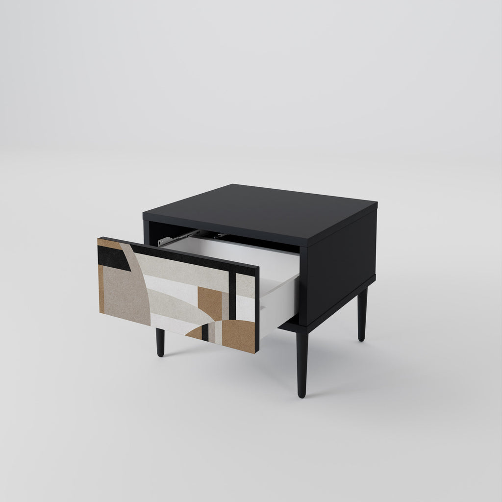 DELICATE MEMENTO Mesa de Cabeceira em Acabamento Preto