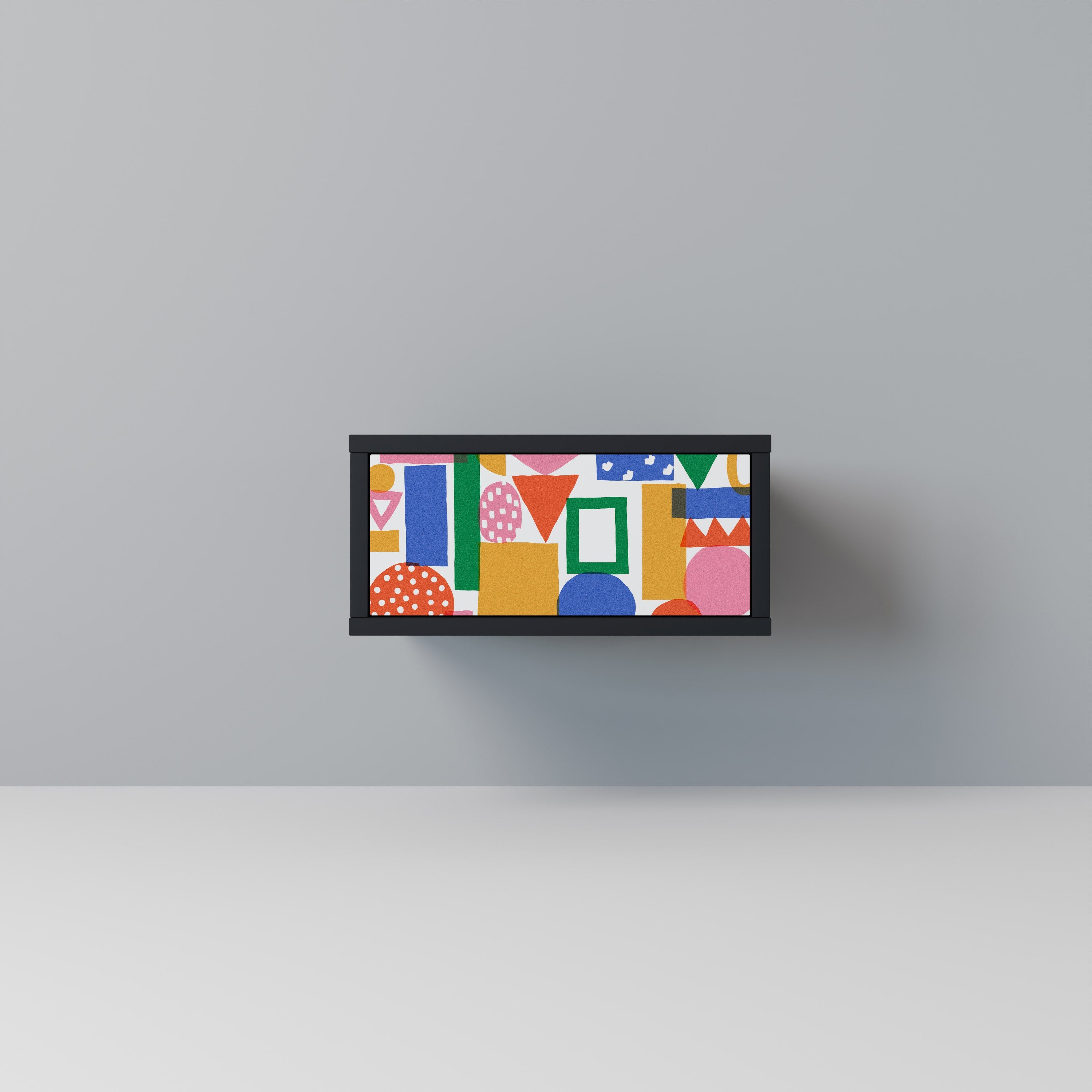 GEOMETRIC GLIMMER Mesa de Cabeceira em Acabamento Preto