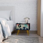 KANAGAWA BEAUTY Mesa de Cabeceira em Acabamento Preto