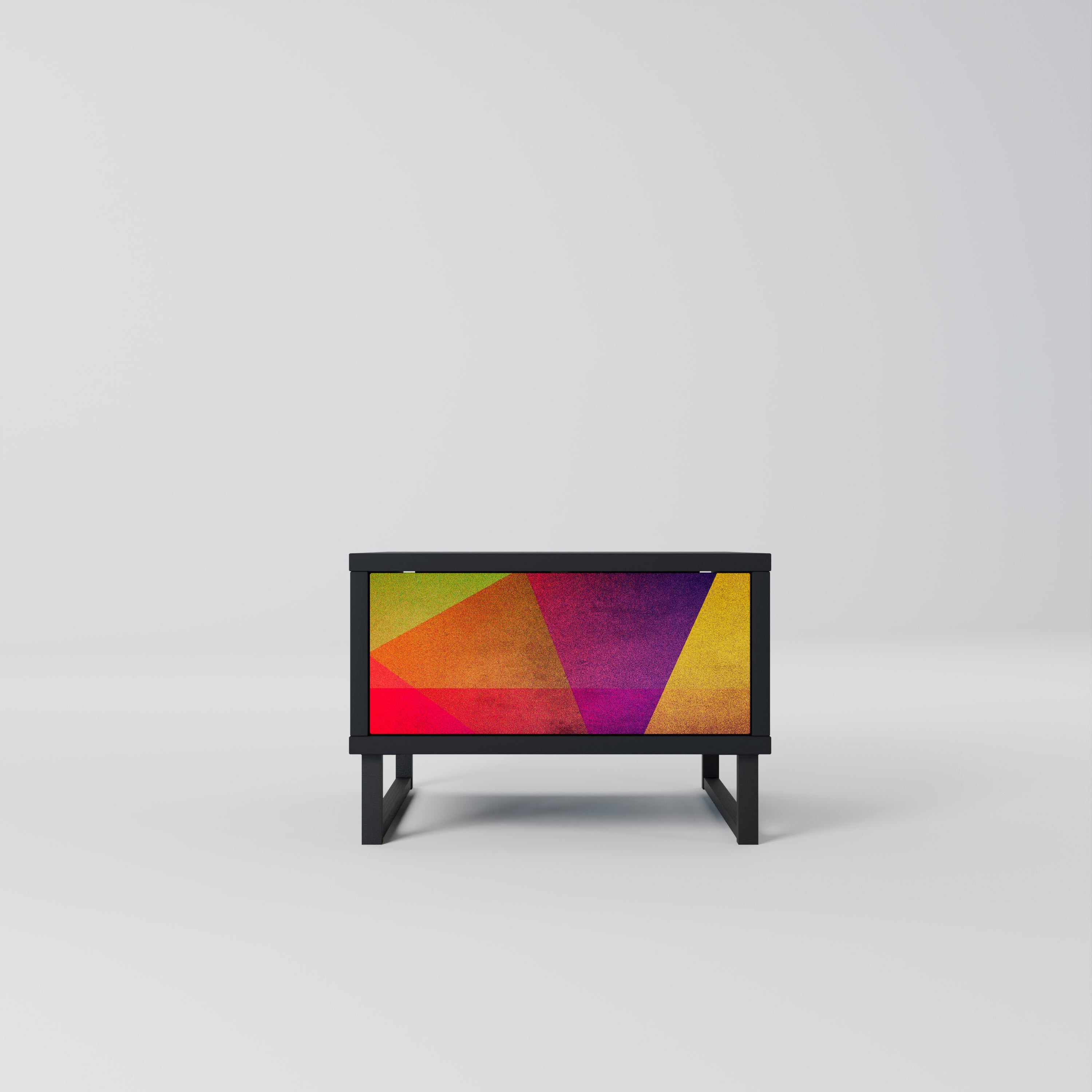 VIVID GEOMETRY Mesa de Cabeceira em Acabamento Preto