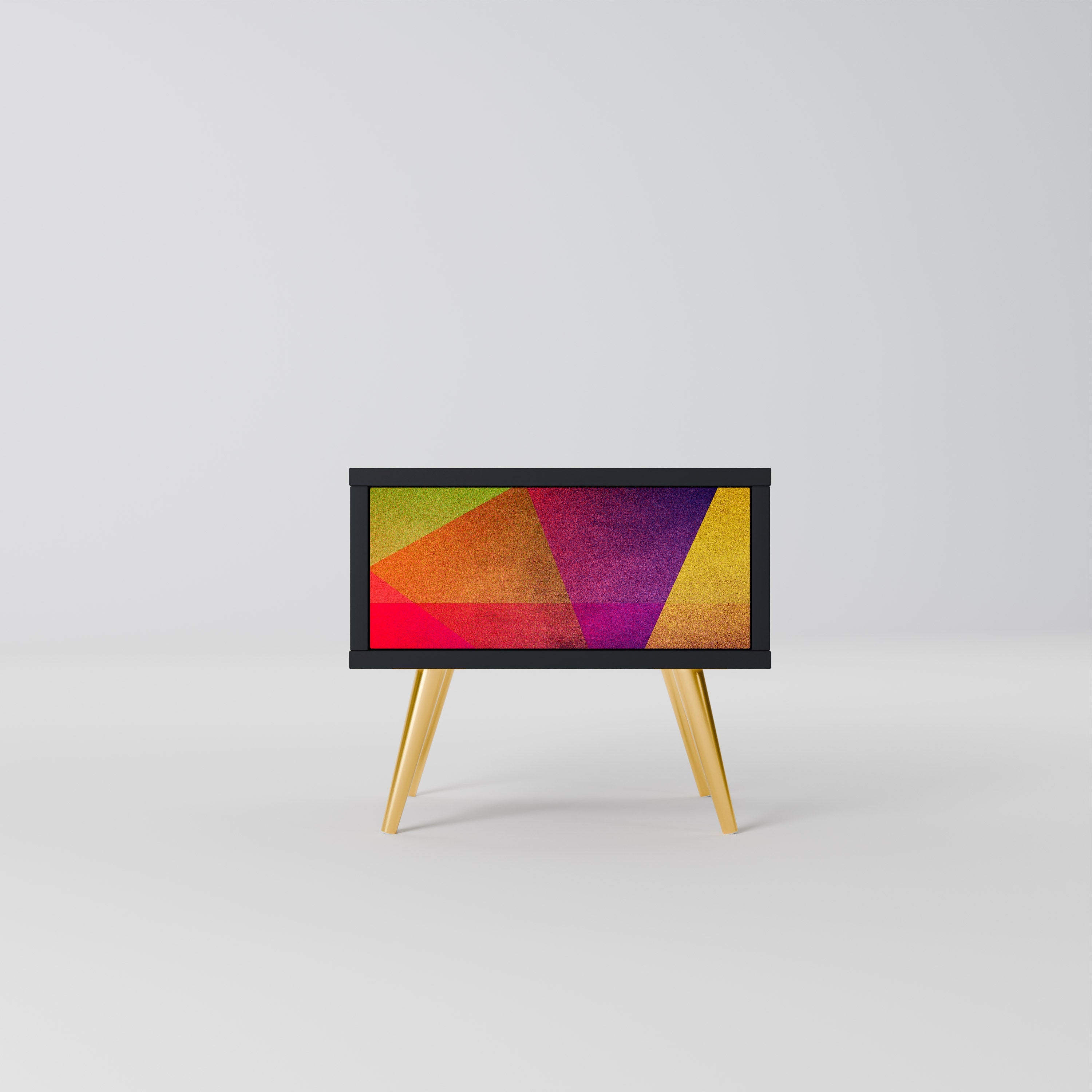 VIVID GEOMETRY Mesa de Cabeceira em Acabamento Preto