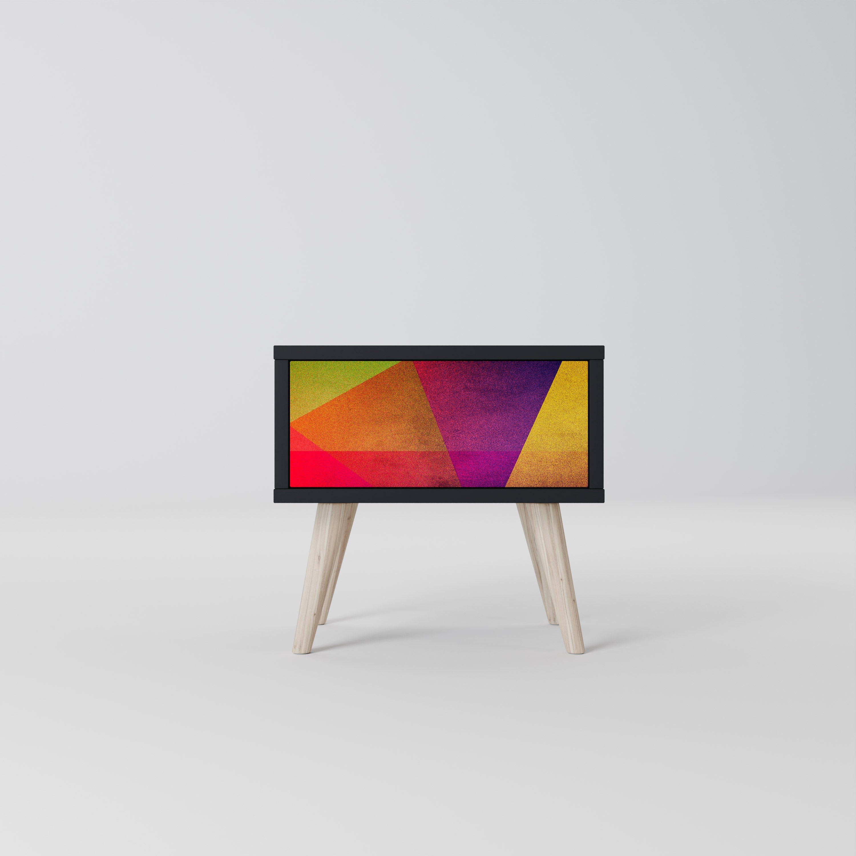 VIVID GEOMETRY Mesa de Cabeceira em Acabamento Preto