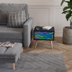 STREAMER TANGLE Mesa de Cabeceira em Acabamento Preto