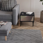 BEIGE GEOMETRY Mesa de Cabeceira em Acabamento Preto