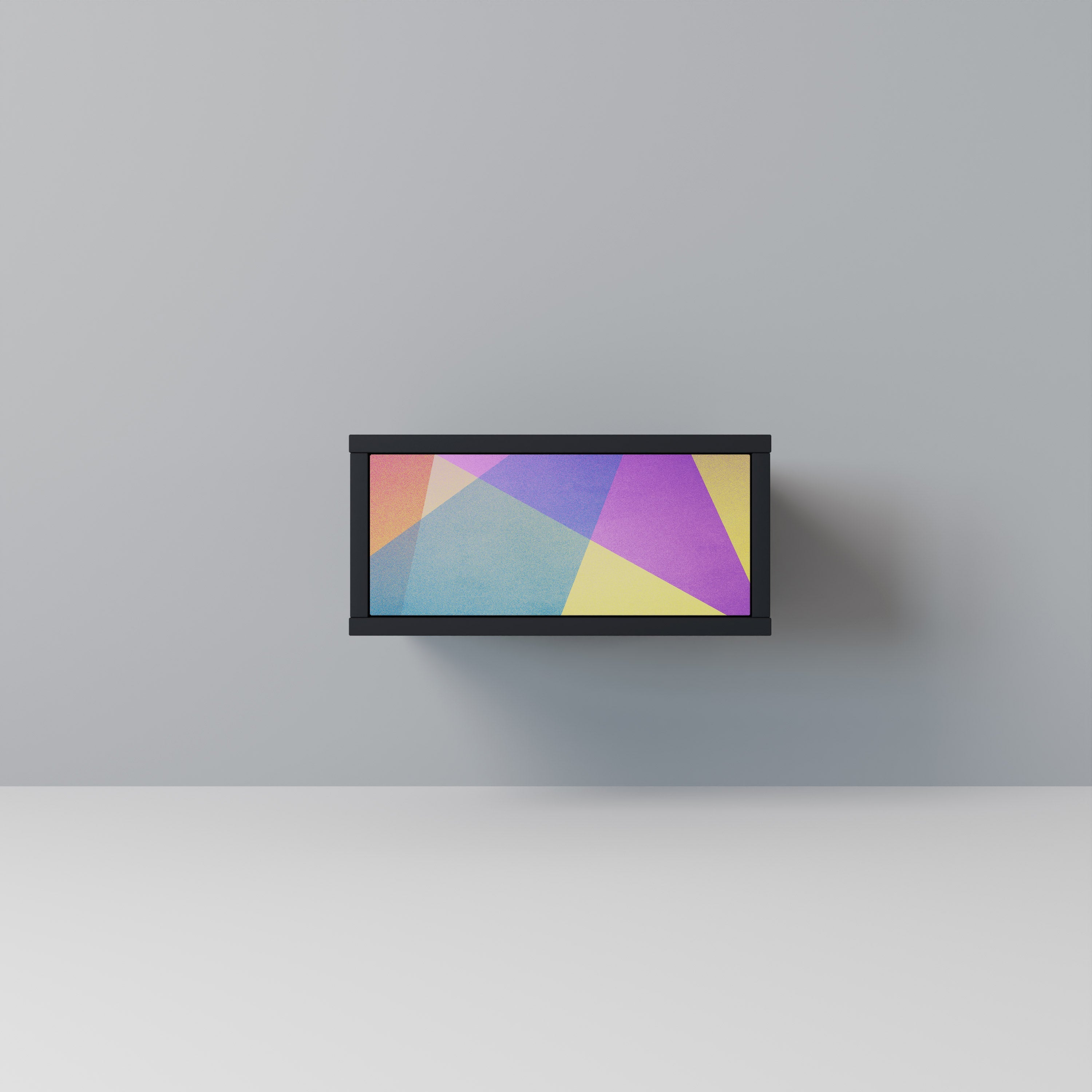 BRIGHT GEOMETRY Mesa de Cabeceira em Acabamento Preto