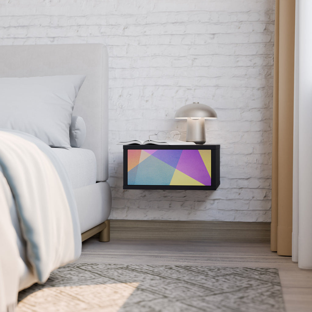 BRIGHT GEOMETRY Mesa de Cabeceira em Acabamento Preto