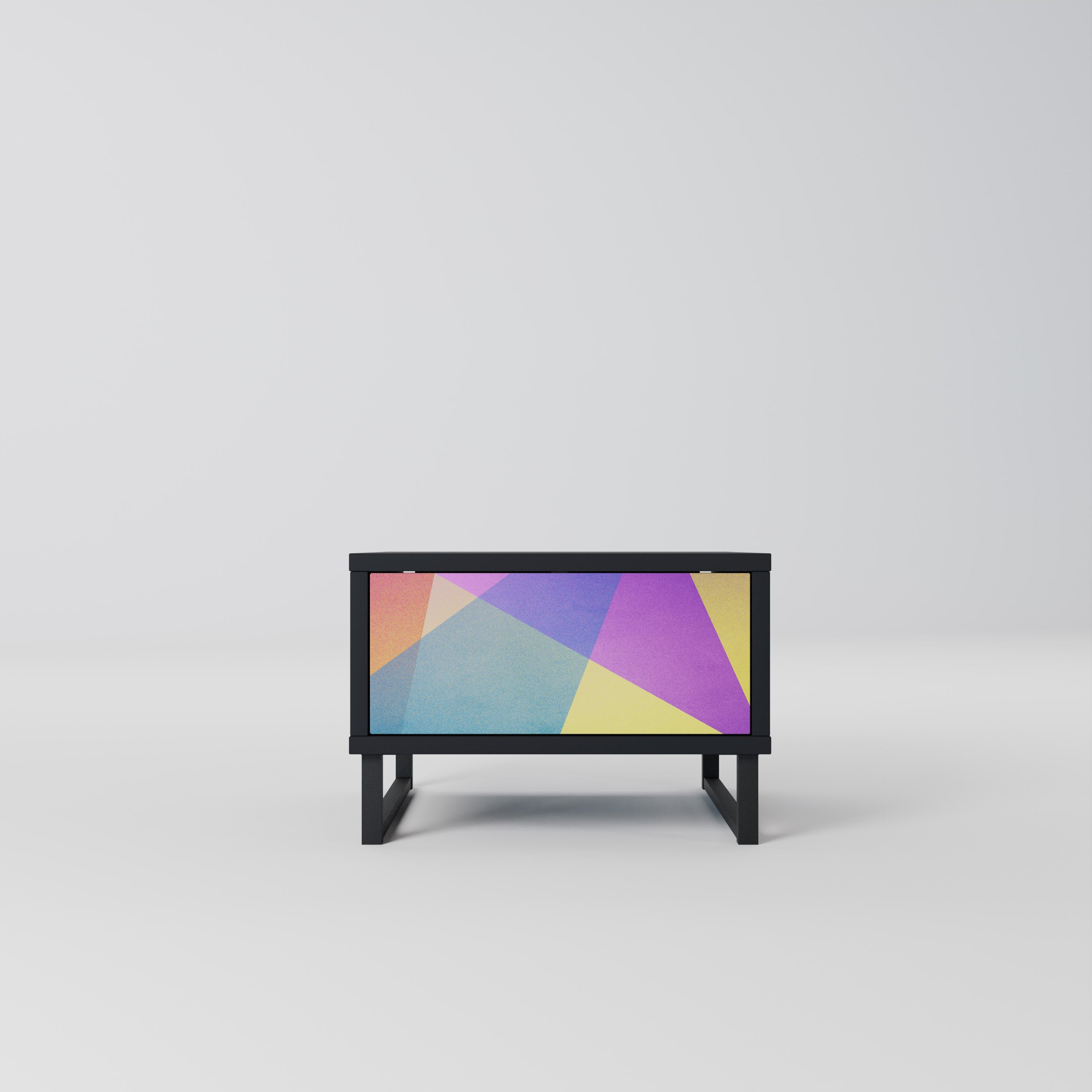 BRIGHT GEOMETRY Mesa de Cabeceira em Acabamento Preto