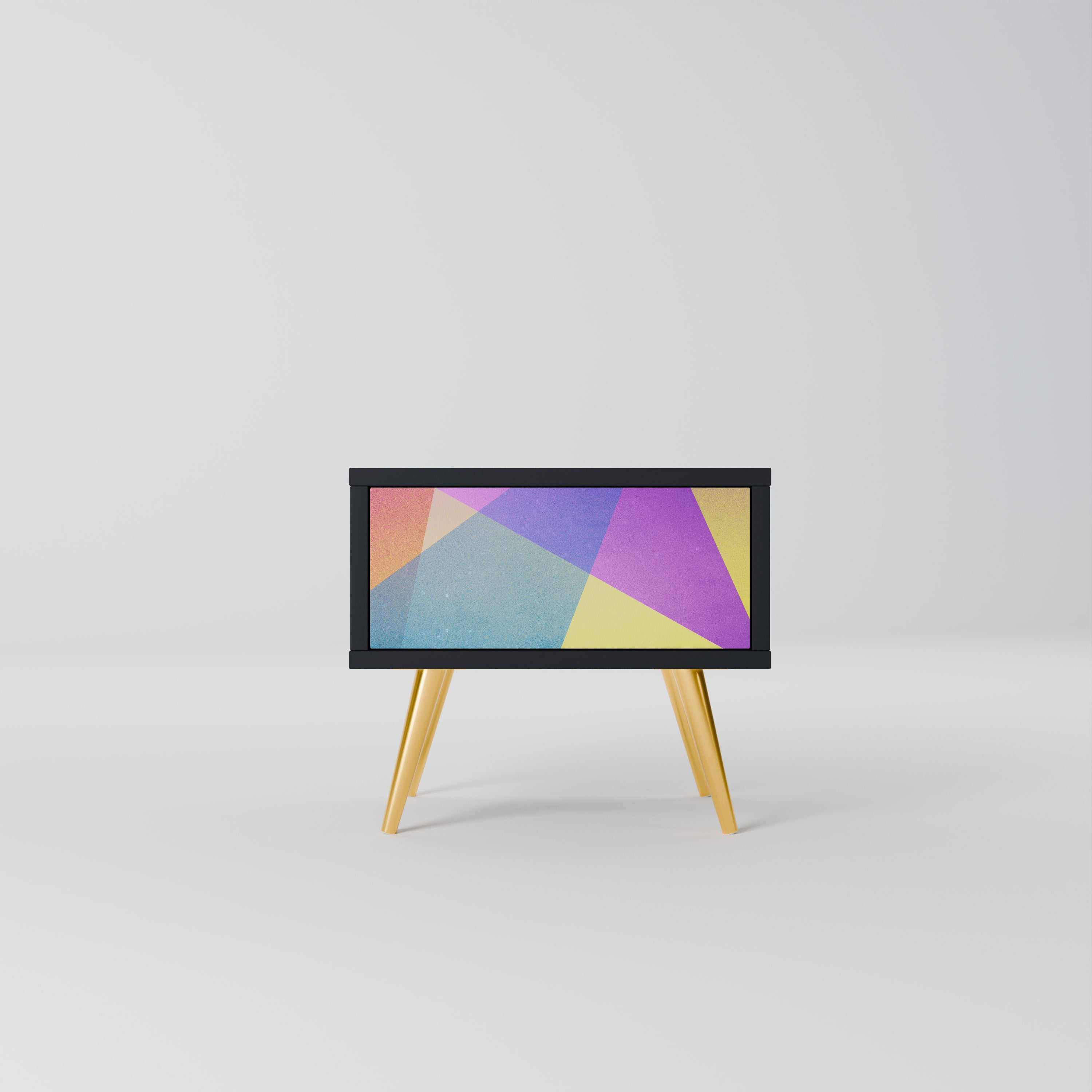 BRIGHT GEOMETRY Mesa de Cabeceira em Acabamento Preto