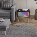 BRIGHT GEOMETRY Mesa de Cabeceira em Acabamento Preto