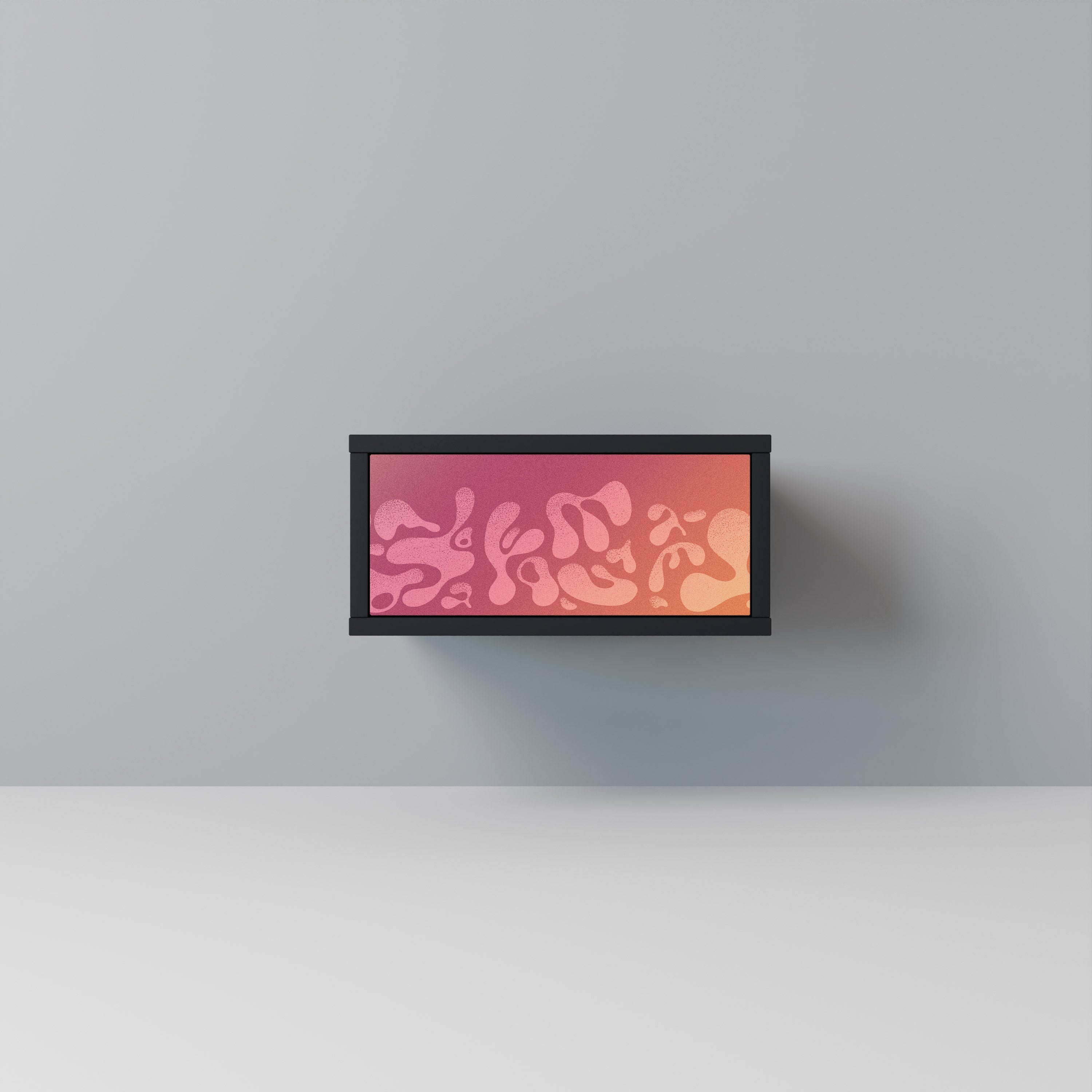 IRREGULAR PINK Mesa de Cabeceira em Acabamento Preto