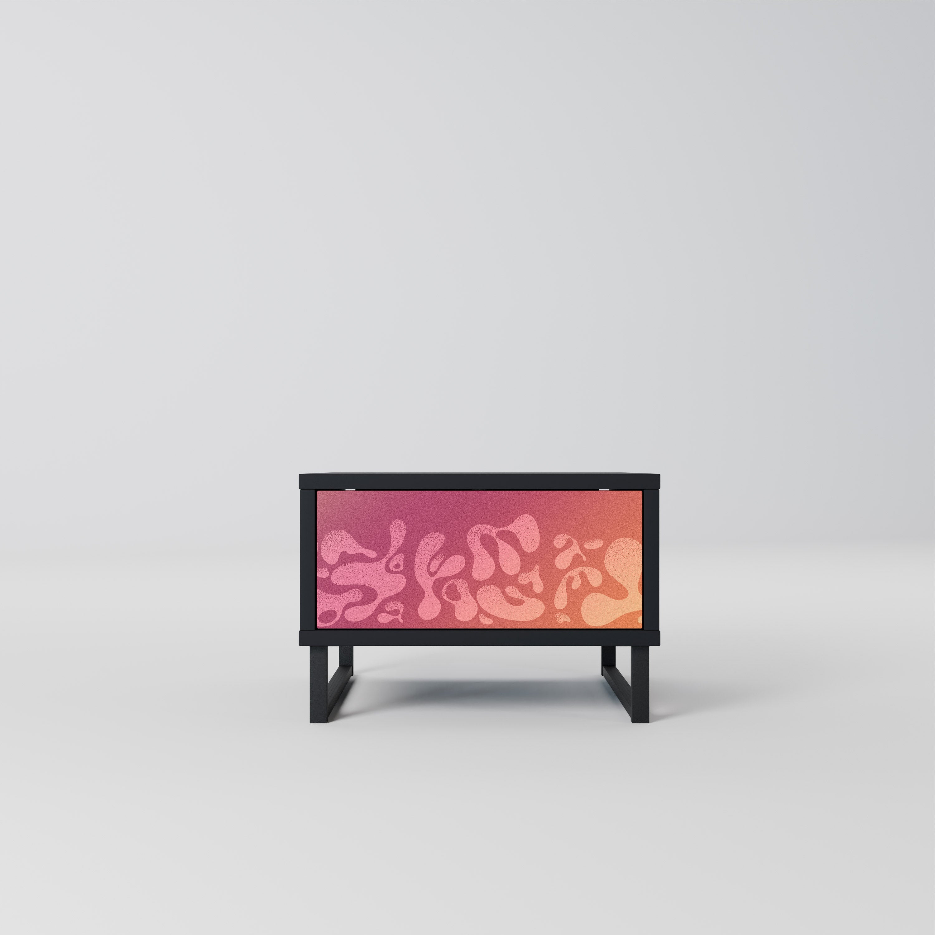 IRREGULAR PINK Mesa de Cabeceira em Acabamento Preto