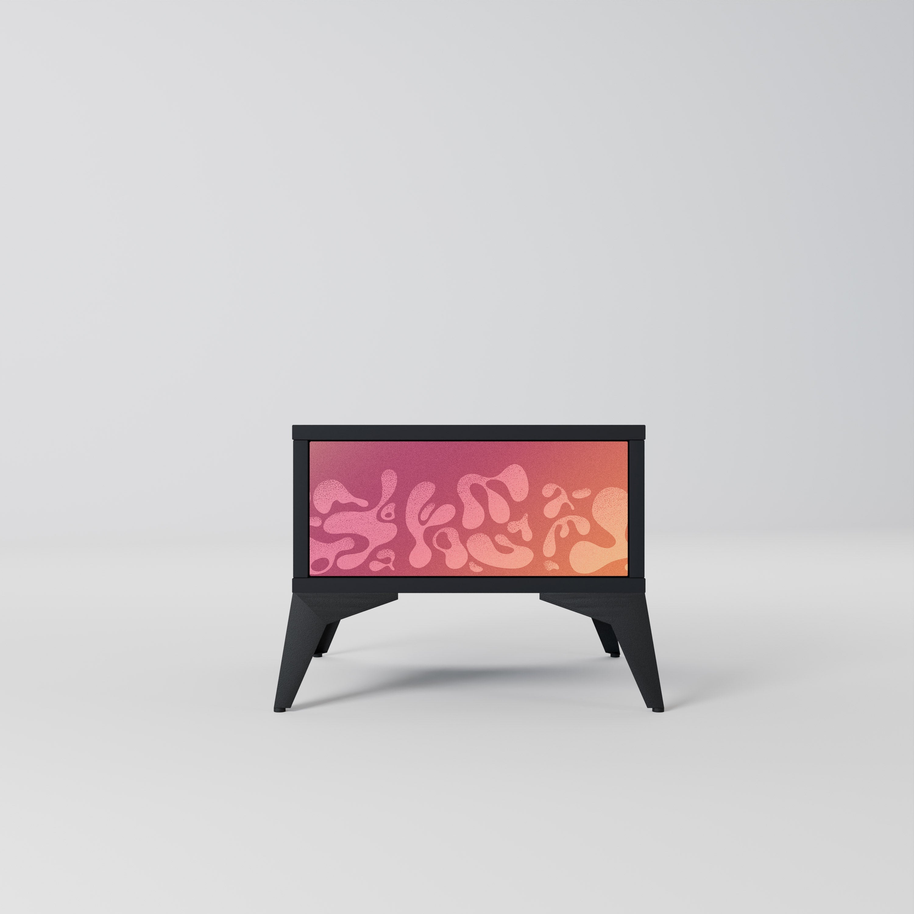 IRREGULAR PINK Mesa de Cabeceira em Acabamento Preto
