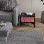 IRREGULAR PINK Mesa de Cabeceira em Acabamento Preto