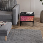 IRREGULAR PINK Mesa de Cabeceira em Acabamento Preto