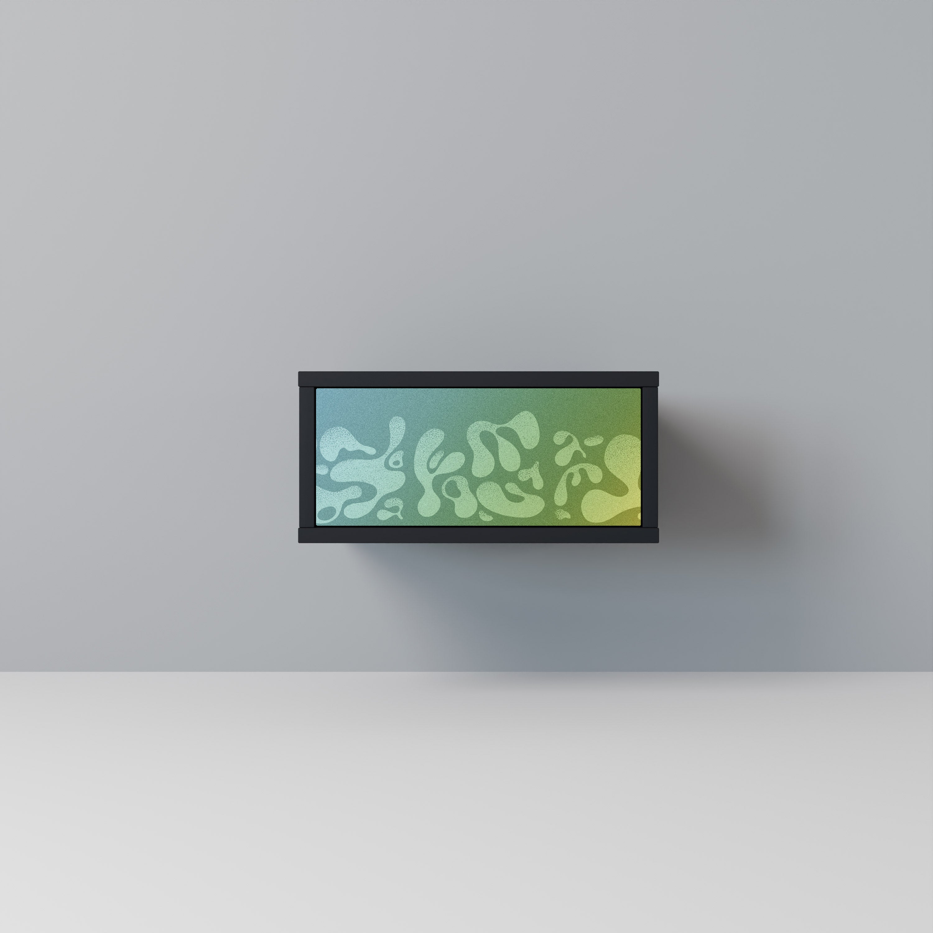 IRREGULAR BLUE Mesa de Cabeceira em Acabamento Preto