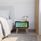 IRREGULAR BLUE Mesa de Cabeceira em Acabamento Preto