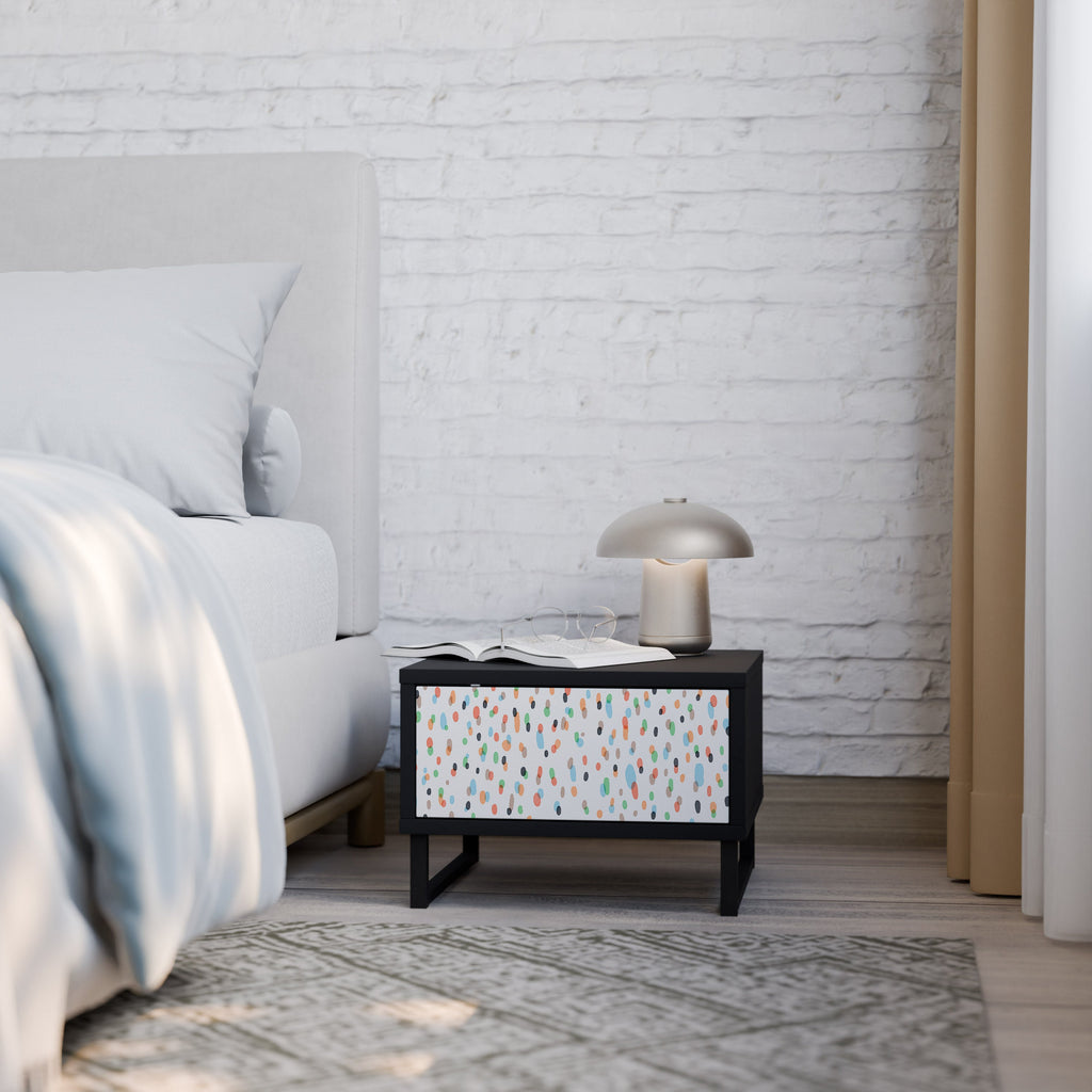 ENERGETIC SPOTS Mesa de Cabeceira em Acabamento Preto