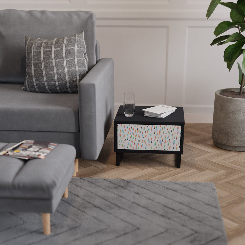 ENERGETIC SPOTS Mesa de Cabeceira em Acabamento Preto