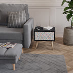 ENERGETIC SPOTS Mesa de Cabeceira em Acabamento Preto