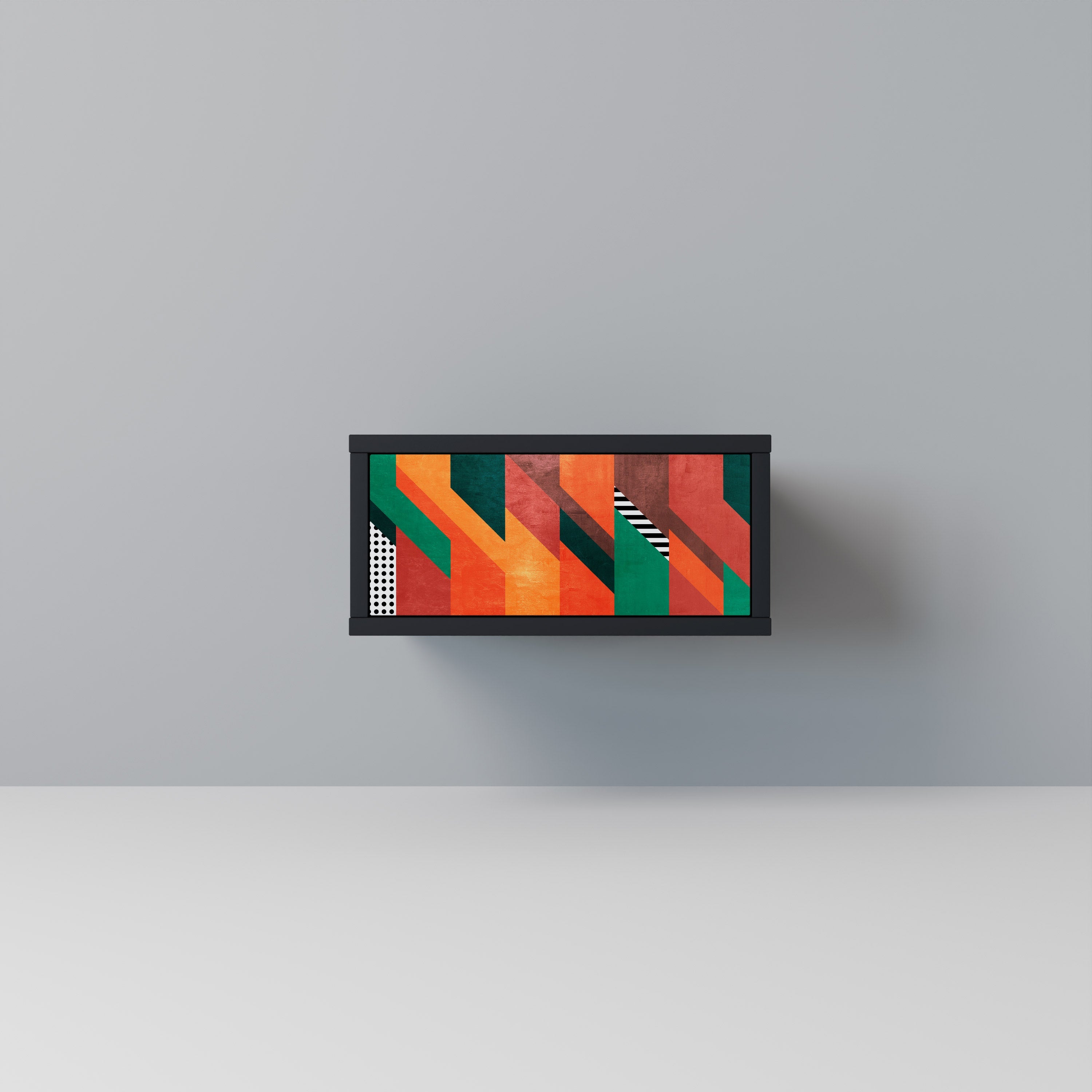 MAKESHIFT ARTISTRY Mesa de Cabeceira em Acabamento Preto