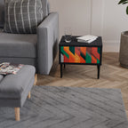 MAKESHIFT ARTISTRY Mesa de Cabeceira em Acabamento Preto