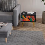 MAKESHIFT ARTISTRY Mesa de Cabeceira em Acabamento Preto