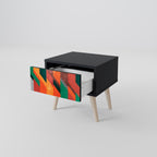 MAKESHIFT ARTISTRY Mesa de Cabeceira em Acabamento Preto