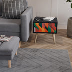 MAKESHIFT ARTISTRY Mesa de Cabeceira em Acabamento Preto