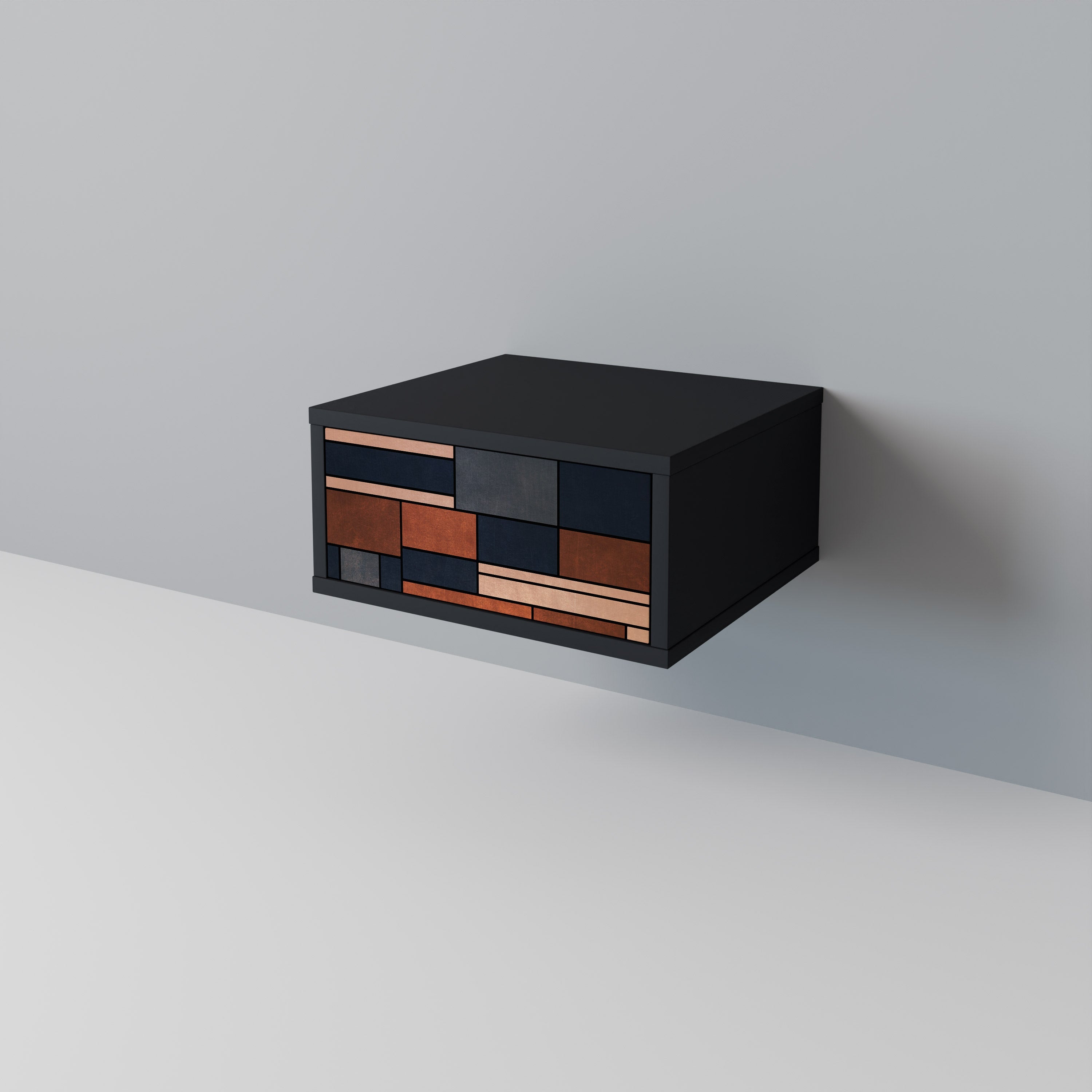 INTREPID FORMATION Mesa de Cabeceira em Acabamento Preto