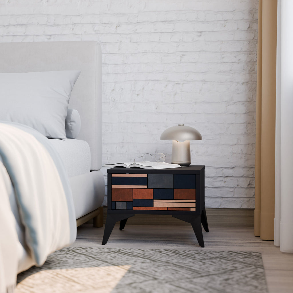 INTREPID FORMATION Mesa de Cabeceira em Acabamento Preto