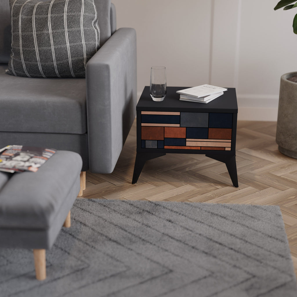 INTREPID FORMATION Mesa de Cabeceira em Acabamento Preto