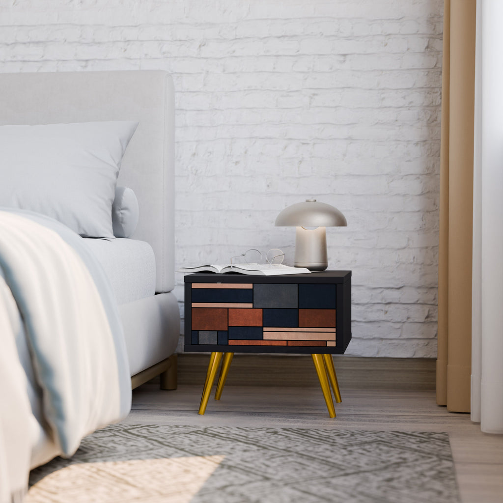 INTREPID FORMATION Mesa de Cabeceira em Acabamento Preto