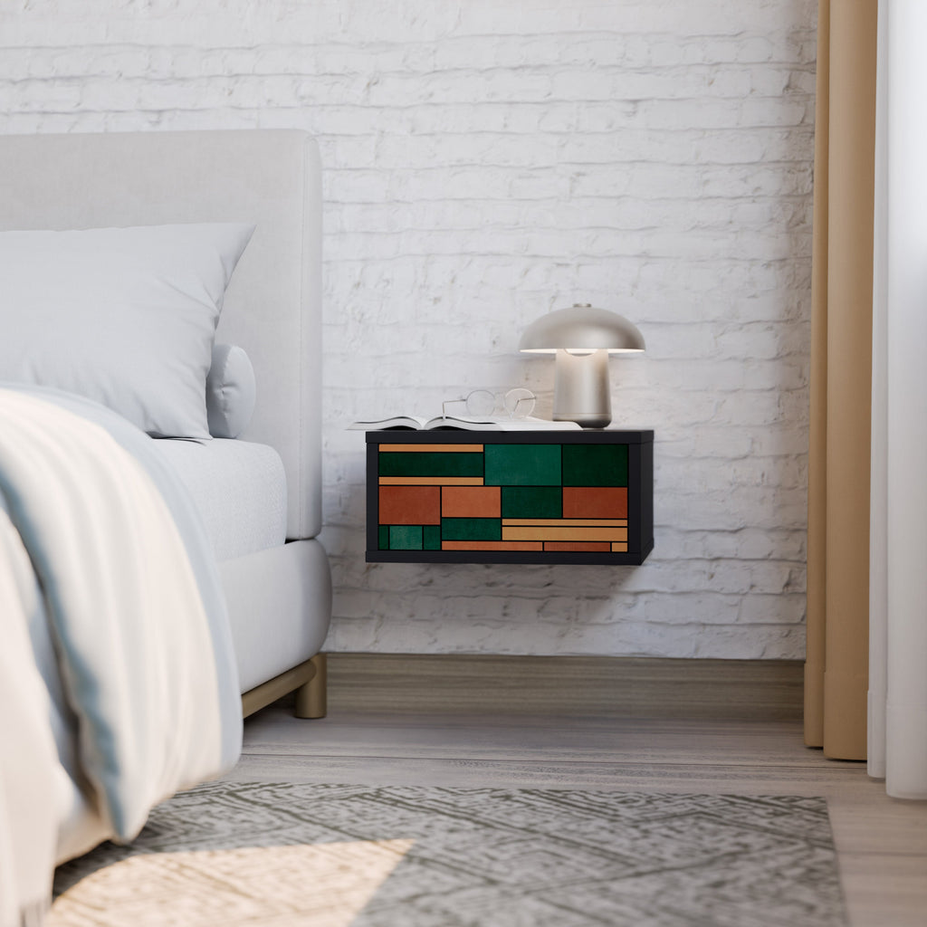 EARTHY FIGURES Mesa de Cabeceira em Acabamento Preto