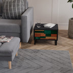 EARTHY FIGURES Mesa de Cabeceira em Acabamento Preto