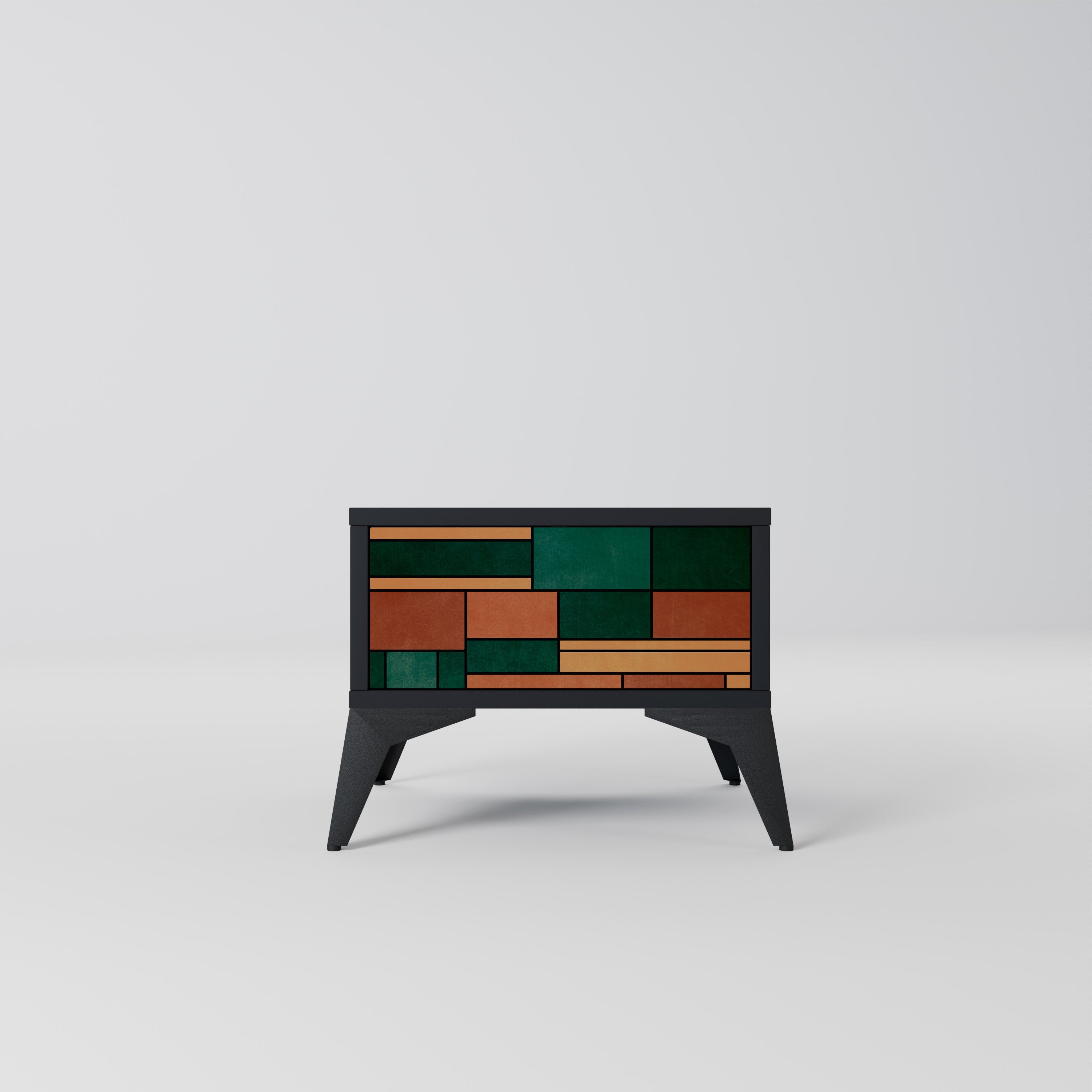 EARTHY FIGURES Mesa de Cabeceira em Acabamento Preto