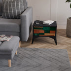 EARTHY FIGURES Mesa de Cabeceira em Acabamento Preto