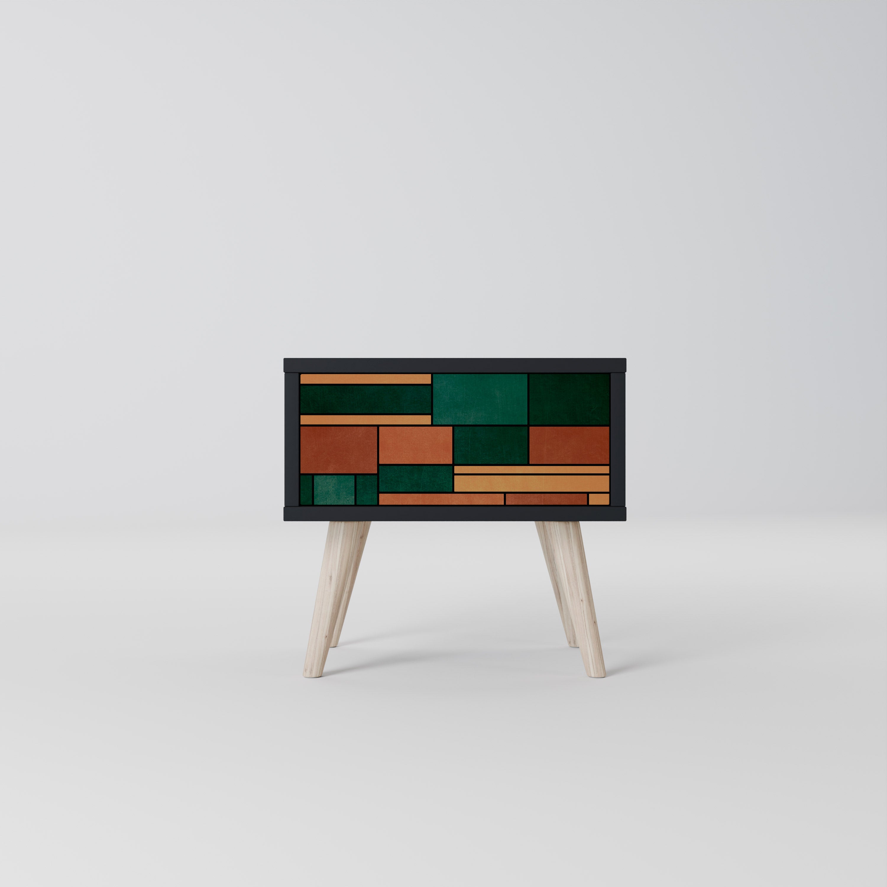 EARTHY FIGURES Mesa de Cabeceira em Acabamento Preto