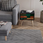 EARTHY FIGURES Mesa de Cabeceira em Acabamento Preto