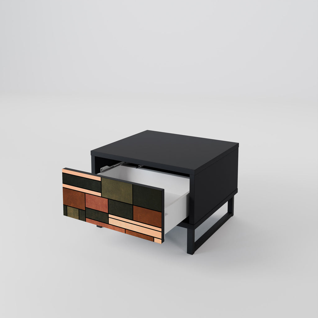 FIGURES OF NATURE Mesa de Cabeceira em Acabamento Preto